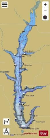 Little River Recreation Area depth contour Map - i-Boating App