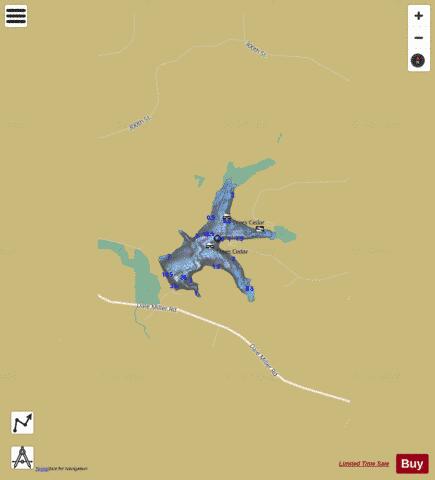 Nine Eagles State Park depth contour Map - i-Boating App
