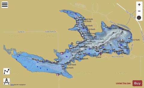 Pleasant Creek State Park depth contour Map - i-Boating App