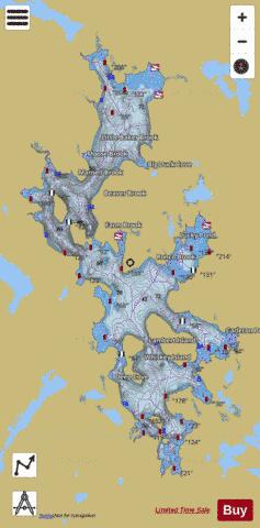 Moosehead Lake depth contour Map - i-Boating App