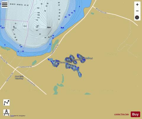 Otter Ponds depth contour Map - i-Boating App