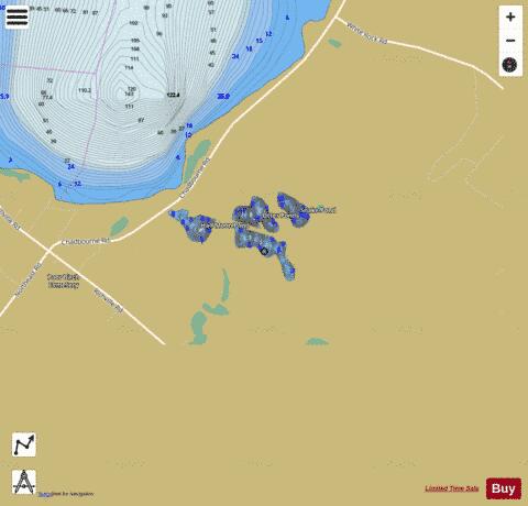 Little Otter Pond depth contour Map - i-Boating App