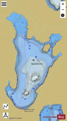 Hagerman Lake depth contour Map - i-Boating App