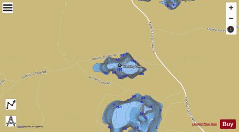 Harding Lake depth contour Map - i-Boating App