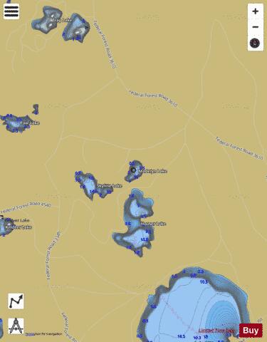 Madelyn Lake depth contour Map - i-Boating App