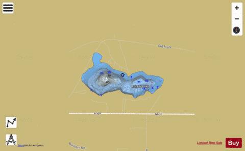 Runkle Lake depth contour Map - i-Boating App