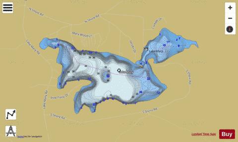 Mary, Lake depth contour Map - i-Boating App