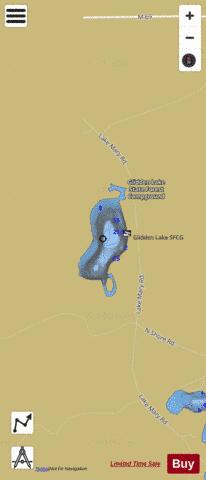 Glidden Lake depth contour Map - i-Boating App