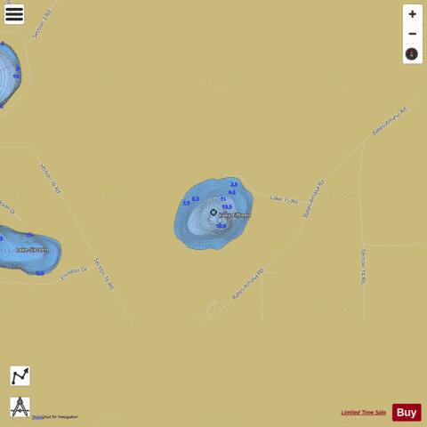 Fifteen, Lake depth contour Map - i-Boating App