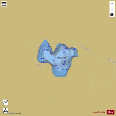 Fence Lake depth contour Map - i-Boating App