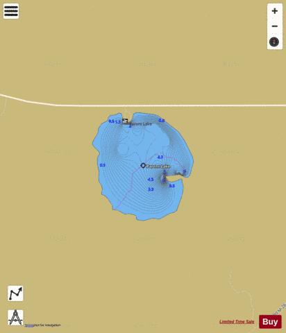 Parent Lake depth contour Map - i-Boating App