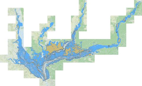 Lake Seminole depth contour Map - i-Boating App