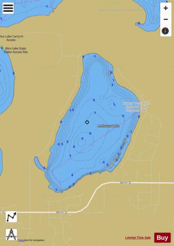 Reshanau depth contour Map - i-Boating App