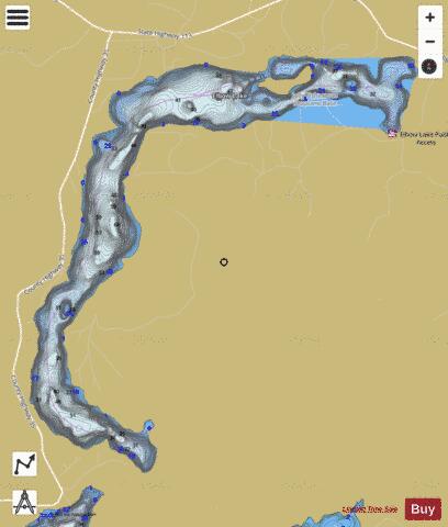 Elbow depth contour Map - i-Boating App