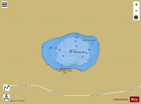 Waboose depth contour Map - i-Boating App