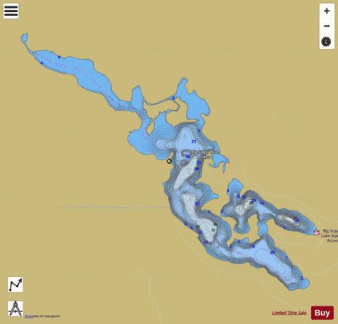Big Sugar Bush depth contour Map - i-Boating App