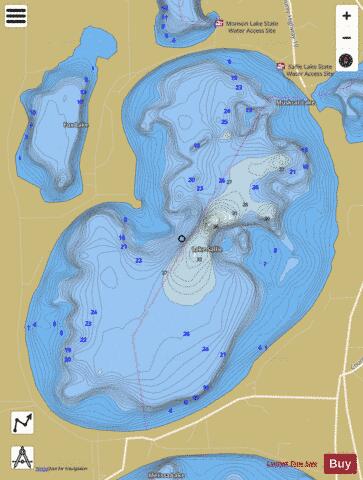 Sallie depth contour Map - i-Boating App