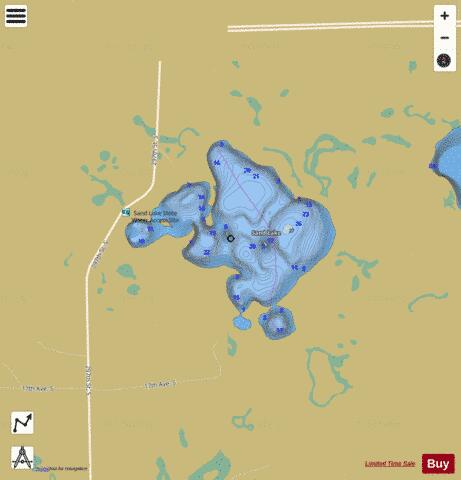 Sand depth contour Map - i-Boating App