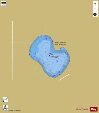 Hydes depth contour Map - i-Boating App
