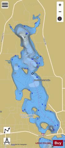 North Center Lake depth contour Map - i-Boating App