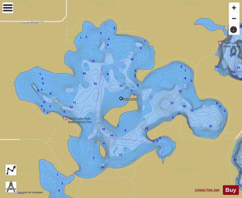 Platte depth contour Map - i-Boating App