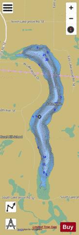 Jessie depth contour Map - i-Boating App