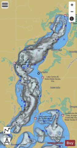 Carlos depth contour Map - i-Boating App