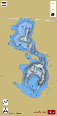 Vermont depth contour Map - i-Boating App