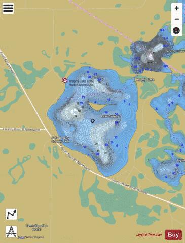 Brophy depth contour Map - i-Boating App
