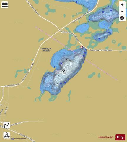Whiskey depth contour Map - i-Boating App
