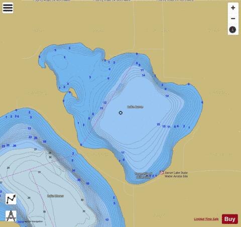 Aaron depth contour Map - i-Boating App