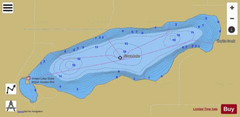 Stowe depth contour Map - i-Boating App
