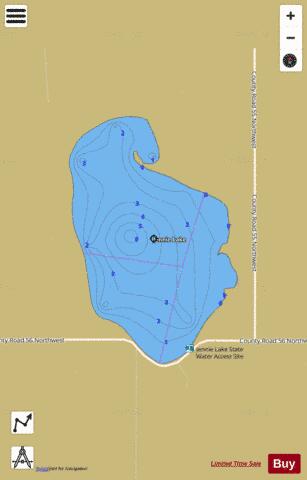 Jennie depth contour Map - i-Boating App
