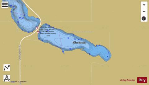 Lower Elk depth contour Map - i-Boating App