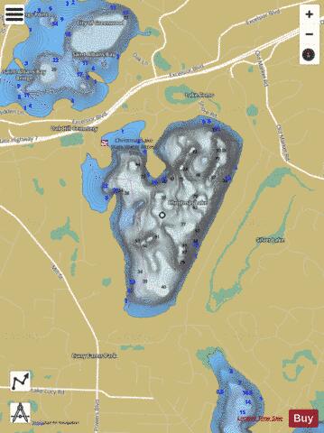 Christmas depth contour Map - i-Boating App