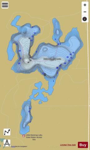 Little Mantrap depth contour Map - i-Boating App