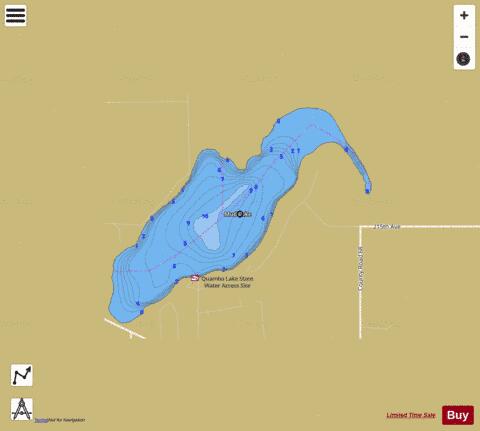 Quamba depth contour Map - i-Boating App