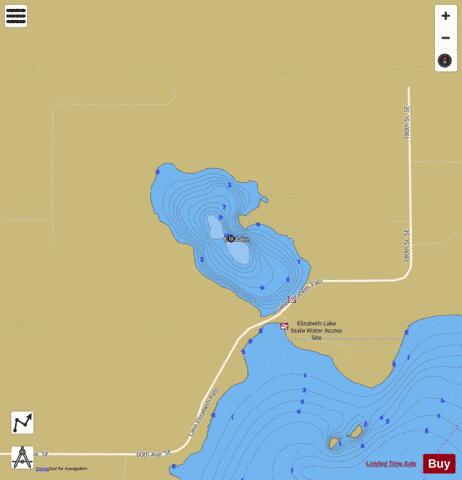 Ella depth contour Map - i-Boating App