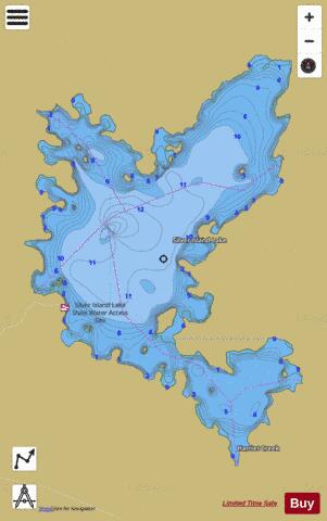 Silver Island depth contour Map - i-Boating App