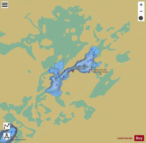 Section 29 depth contour Map - i-Boating App