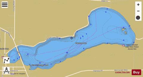 Upper Sakatah depth contour Map - i-Boating App