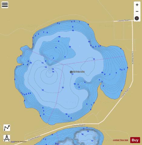 North Twin depth contour Map - i-Boating App