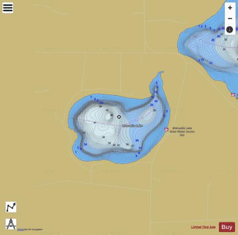 Manuella depth contour Map - i-Boating App
