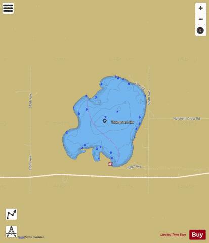 Thompson depth contour Map - i-Boating App