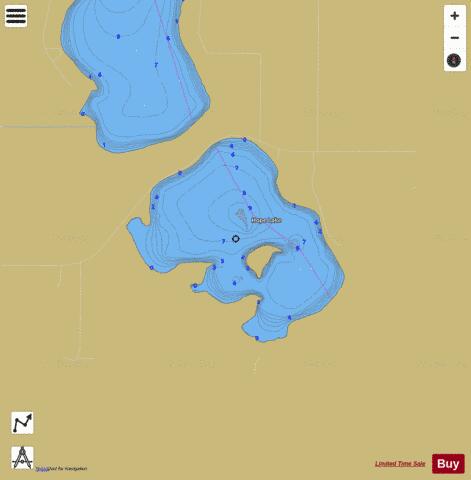 Hope depth contour Map - i-Boating App
