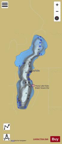 Peavy depth contour Map - i-Boating App