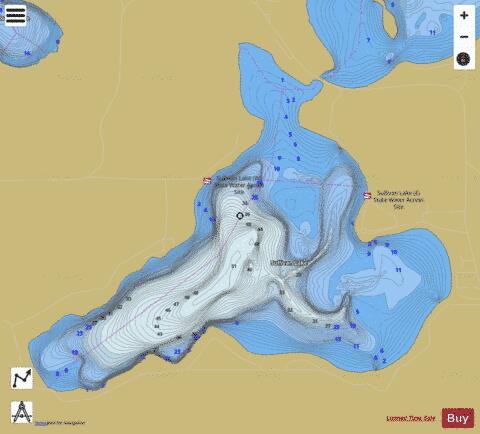 Sullivan depth contour Map - i-Boating App