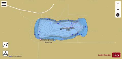 Green Prairie Fish depth contour Map - i-Boating App