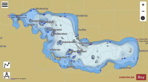 Alexander depth contour Map - i-Boating App