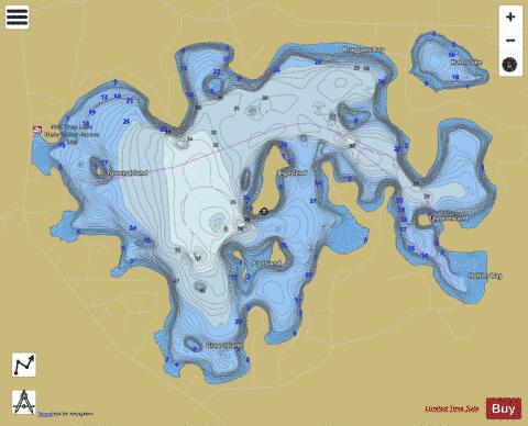 Fish Trap depth contour Map - i-Boating App